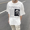 vintage涅槃乐队柯本人像字母印花短袖纯棉高街美式男女款个性T恤