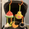 新生儿摇铃宝宝牙胶，水果拉铃毛绒婴儿推车挂件，床挂玩具0-6-9个月