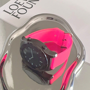 荧光色磨砂透明硅胶适用GT3华为4pro手表gt2渐变watch3表带22