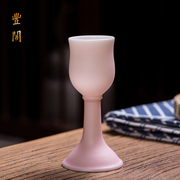 景德镇陶瓷小酒杯一口杯青瓷，创意酒盅家用复古中式白酒杯(白酒杯)酒具套装
