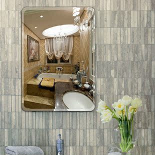 壁镜防爆浴室镜子贴墙免打孔镜，卫生间化妆镜梳妆壁挂，厕所洗手间卫