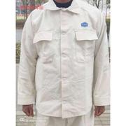 白色帆布电焊工作服劳保用品，劳保防护服，(江南造船厂)