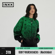 INXX ALLPICK 设计感散点渐变针织衫男老花时尚圆领套头毛衣