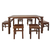 套家具红木餐桌p实木方桌中式长方形，明清古典简约吃饭桌六件鸡翅