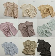 韩国进口婴幼童装，柔软清凉家居服套装夏peekaboo短袖短裤睡衣