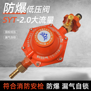 新国标(新国标)syt2.0商用低压阀防爆减压阀液化气，瓶装家用煤气安全自闭阀