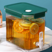 冰箱冷水壶带水龙头饮料桶，果茶凉水壶大容量，密封食品级塑料果汁桶