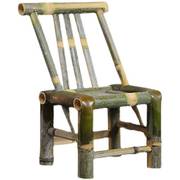 高档品竹椅子靠背椅手工编织藤椅，单人阳台小方凳竹凳子家用老式休