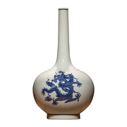 宁封窑手绘景德镇陶瓷大花瓶，摆件客厅插干花，仿古中式青花瓷器瓷瓶