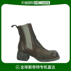 美国直邮GUIDI切尔西靴女鞋时装靴真皮橡胶鞋底方头方跟舒适