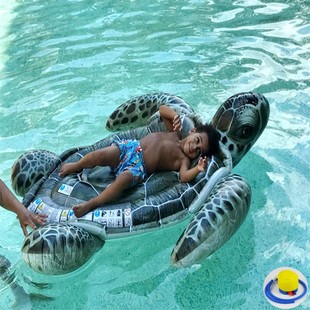 充气大海龟坐骑成人水上玩具，加厚儿童座骑，水上乐园乌龟游泳浮圈