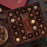 进口比利时松露型纯可可脂黑巧克力榛子坚果生日新年春节礼盒礼物