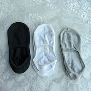 外贸男士白色隐形袜纯棉，简约春夏袜吸汗，透气纯色黑色浅灰色运动袜