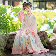 女童改良款明制袄裙儿童古装，中国风涤纶晴菀加绒汉服