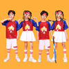 六一儿童啦啦队演出服啦啦操比赛加油套装小学生，运动会班服表演服