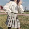 2021秋季日系软妹花边洛丽塔内搭娃娃领短袖白衬衫女露肩上衣