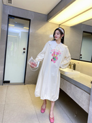紫泡泡家2022春韩国东大门减龄米色娃娃，领连衣裙小个子卫衣裙