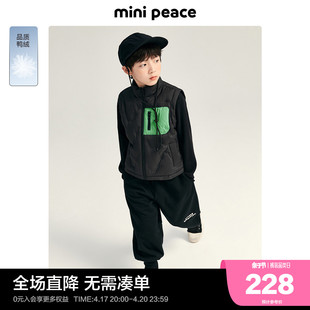 minipeace太平鸟童装男童羽绒马甲，秋冬撞色羽绒，马夹洋气潮酷