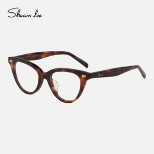 Shawnlee2024复古典雅猫眼镜框女欧美风防蓝光近视眼镜配度数