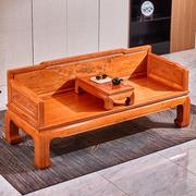 红木家具花梨木罗汉床坐垫，全实木中式古典沙发客厅中户型雕花床榻