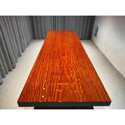 茶桌水波纹办公会议餐桌新非洲桌原木画案实木大板红木红塔中式利
