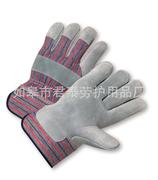 ab级红灰条纹牛二层劳保，手套加绒保暖耐高温耐磨专业防护手套