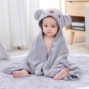 日本julipet婴儿浴巾带帽斗篷，纯棉宝宝洗澡用品新生儿童毛巾浴袍