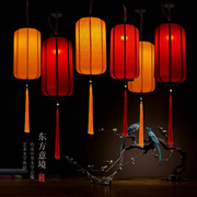 中国风仿古中式吊灯新中式羊皮灯笼户外广告冬瓜灯笼定制复古灯笼
