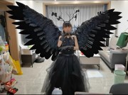 超大电动无线遥控伸缩天使，羽毛翅膀cosplay道具，机械折叠翅膀装饰