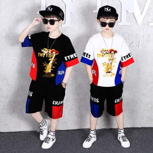 男童夏装套装2024儿童衣服夏季男生，运动帅气洋气，时髦韩版潮装