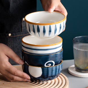 onlycook日式陶瓷碗米饭碗家用创意，陶瓷网红饭碗，小碗单个餐具套装