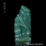雅安绿节节高升 手工篆刻成品章定制石料收藏1.6x2.7x6.0cm