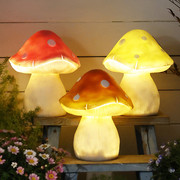 太阳能蘑菇灯户外庭院灯，阳台花园装饰布置防水创意氛围小夜灯摆件