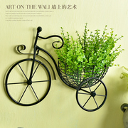 北欧风格餐桌墙面装饰墙上置物架自行车花篮铁艺墙壁装饰挂件