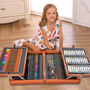 彩笔套装儿童画画工具小学生36色绘画套装礼盒初学者手绘彩色笔，24色画画笔幼儿园美术用品生日礼物开学礼盒