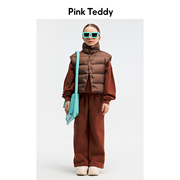 PinkTeddy童装女童零压羽绒服保暖儿童羽绒马甲冬季加厚外套