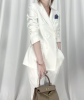 时尚白色小西装外套装女士时髦韩版气质洋气英伦，风ol职业装女神范