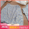 奶乎乎baby鹅睡衣女春秋纯棉纱布长袖圆领可爱卡通短袖夏季家居服