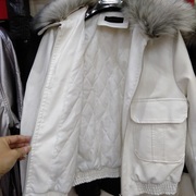 短款皮衣女pu棉衣机车服冬季时尚大口袋夹克加厚加绒宽松棉衣外套