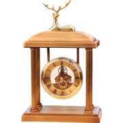 高档欧式钟表摆件台式铜座钟样板间家居北欧式装饰品美式客厅工艺