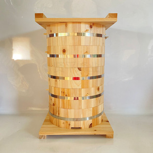 中蜂圆格子蜂箱圆蜂桶杉木，加厚蜜蜂桶土养诱蜂圆格子桶