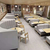 爆品主题西餐厅弧形靠墙卡座，酒吧沙发桌椅组合餐饮，饭店软包品
