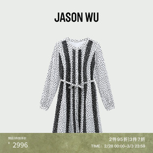 JASON WU 春夏蕾丝拼接印花裙子迷你连衣裙