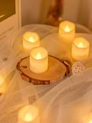 仪式感仿真LED电子蜡烛表白浪漫布置情调求婚蜡烛灯烛光晚餐道具