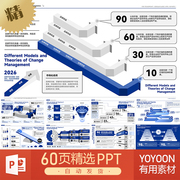 会议必备!3d立体高级商务，麦肯锡趋势并购创意逻辑图表ppt模板