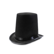 魔术师帽子魔术礼帽，林肯高帽无纺布黑色，爵士成人六一儿童节圣诞节