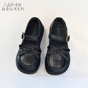 2023秋女童皮鞋真皮牛皮公主鞋单鞋韩版蝴蝶结黑色校园演出鞋