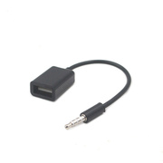 车载mp3转接线USB母头转3.5MM U盘连接12V汽车CD机aux车用音频线