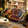 波西米亚复古沙发毯秋冬加厚绒，坐垫民族风，沙发巾罩简约全盖布装饰