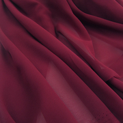酒红色暗红色加密珍珠雪纺，布纯色(布纯色，)晚装连衣短裙礼服衬衫面料